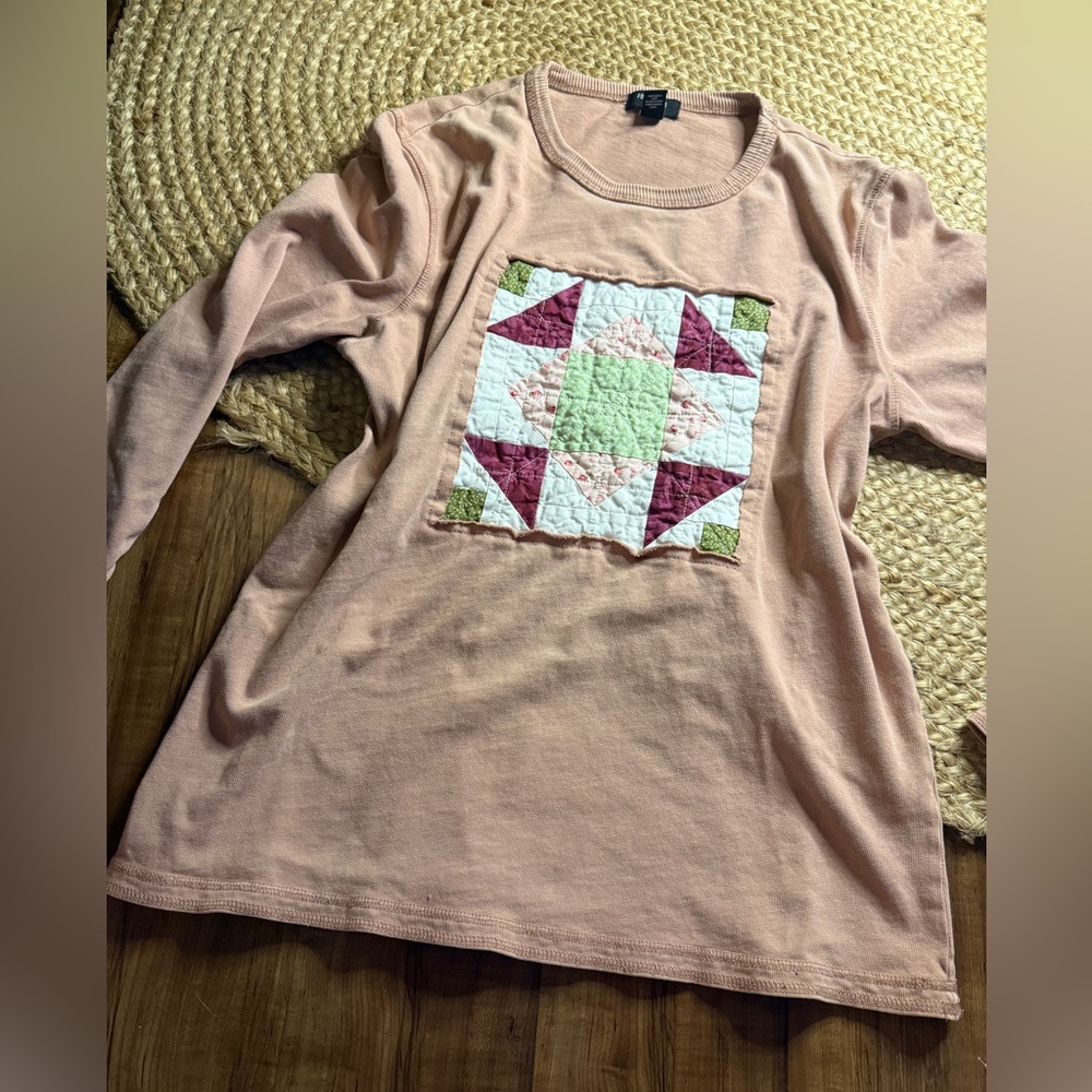 Pink Quilt Block Jumper XL